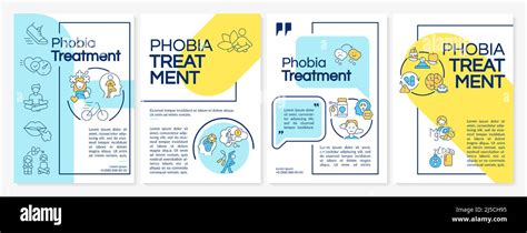 Phobia Treatment Blue And Yellow Brochure Template Stock Vector Image And Art Alamy