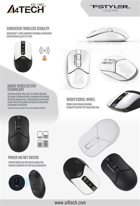 A4Tech FG12S Fstyler Computer Wireless Mouse - Pakistan – Technoo