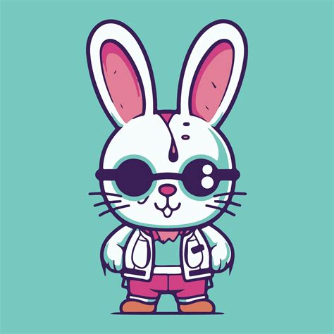 a vibrantly illustrated evil rabbit 23376391 Vector Art at Vecteezy