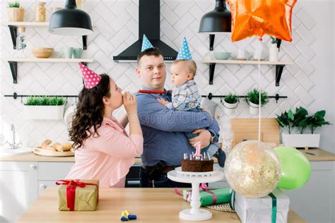 The First Cake Baby. Portrait of a Child. Cake Smash Stock Photo ...