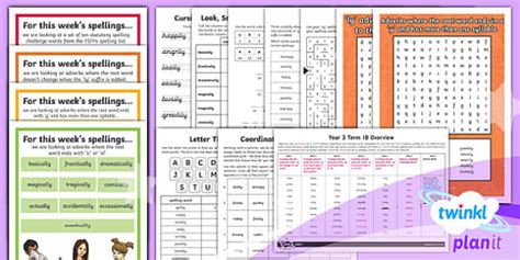 Planit Y Term B Bumper Spelling Pack Teacher Made