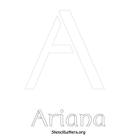 Ariana Free Printable Name Stencils With 6 Unique Typography Styles And