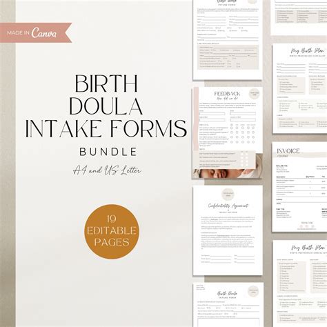 Doula Intake Forms Bundle For New Clients New Client Intake Etsy