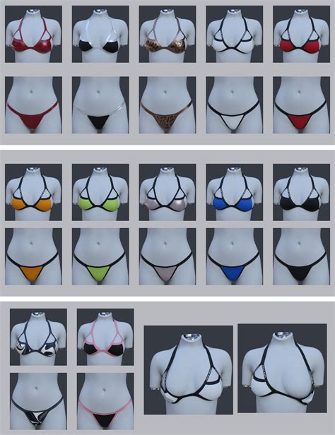 DForce Late Swim Bikini For Genesis 9 Daz 3D