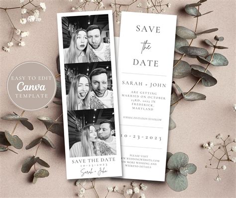 Modern Minimal Save The Date Template Save The Date With Etsy