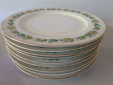 Lote De Pratos Rasos Em Porcelana Floral Filetes