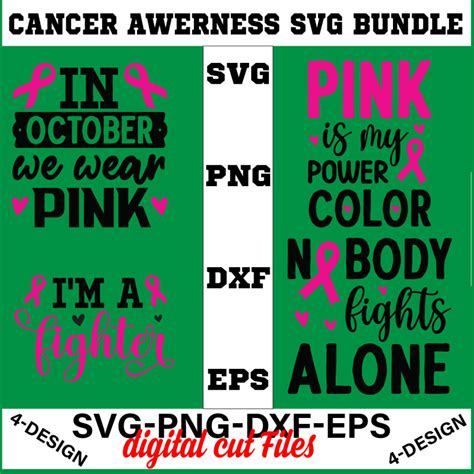 Cancer Awareness Svg T Shirt Design Bundle Volume 01 Masterbundles