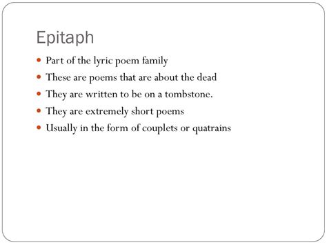 Epitaph And Epigram Ppt Download