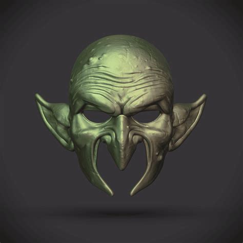 Goblin Mask Goblin Sculptober Day 9 3d Model By Chelscct