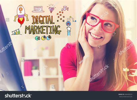 38034 Digital Marketing With Girl Stock Photos Images And Photography