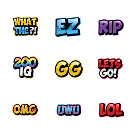 text emotes collection. can be used for twitch youtube. graphic ...