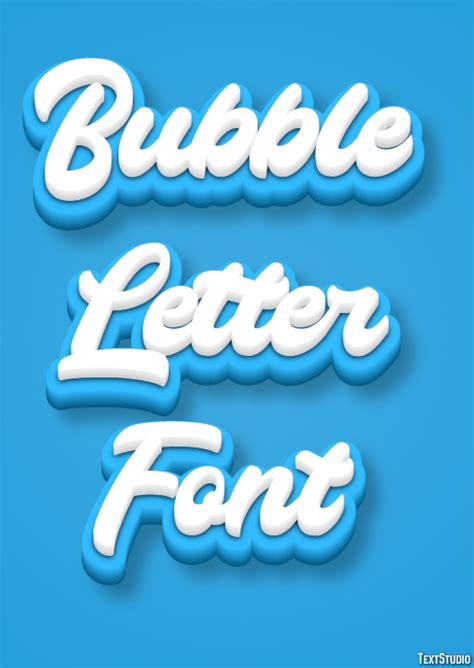 Bubble Letter Font Text Effect and Logo Design Font