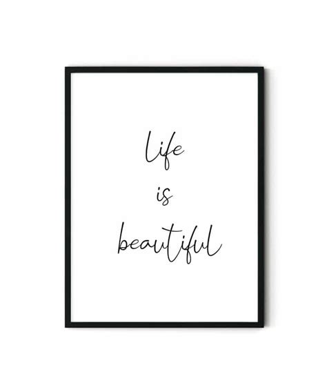 Life Is Beautiful Motto Poster