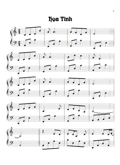 Hoạ Tình Piano sheet - Diêu Bối Na - Tải sheet nhạc free