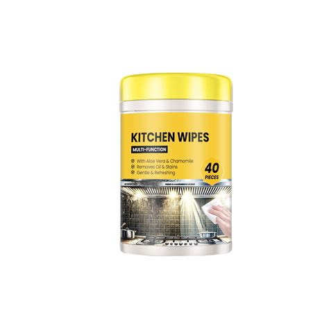 XVSSAA Kitchen Wet Wipes Strong Cleaning Power For Grease Stains Fast ...