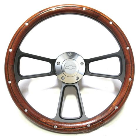 1964 1966 Chevy Bel Air Impala Chevy Ii Custom Wood Steering Wheel Full Kit