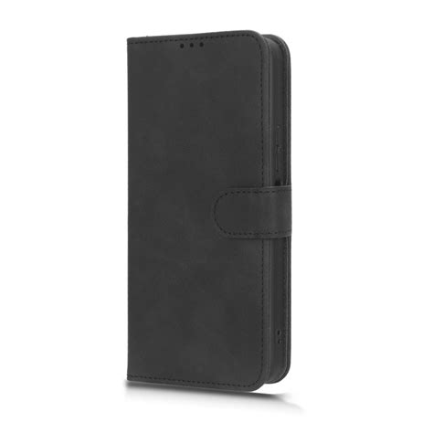 For TECNO Pova Neo 3 Skin Feel Magnetic Flip Leather Phone Case Black