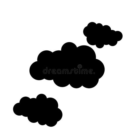 Nubes Negras Sobre El Vector Aislado De Fondo Blanco Ilustraci N Del