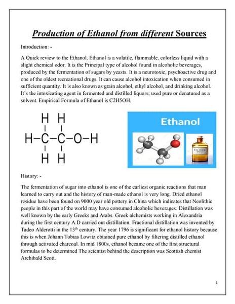 Ethanol production from molasses