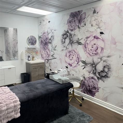 Purple Peony Wallpaper Mural Nursery Girl Pastel Peony Wall Art Flower