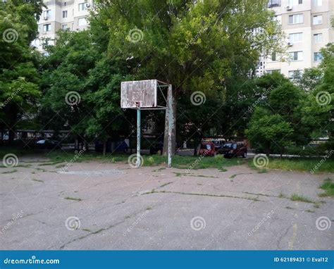 A Basketball Hoop at the Playground Stock Image - Image of basketball ...