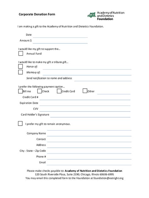 Fillable Online Brilliant And Useful Donation Form Templates