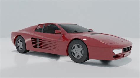 D Model Realtime Ferrari Testarossa Cgtrader