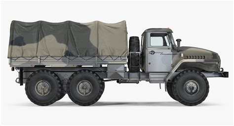 Military Truck Ural Russian D Model Ds C D Fbx Ma