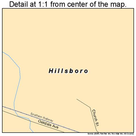 Hillsboro Alabama Street Map 0134816