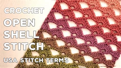 Crochet Open Shell Stitch Great For Lacy Scarves Youtube