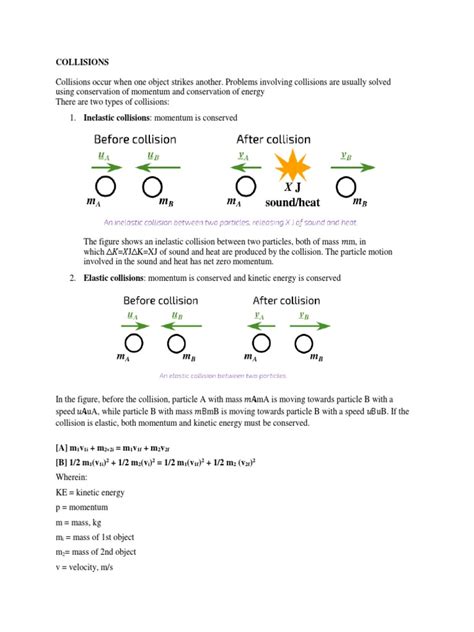 COLLISIONS | PDF | Collision | Momentum