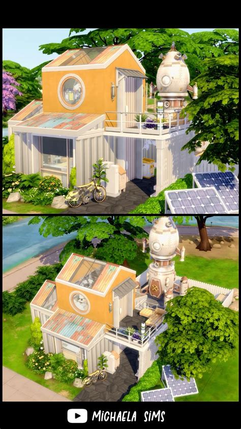 Astronauts Tiny House 🚀 Exterior The Sims 4 Speed Build No Cc