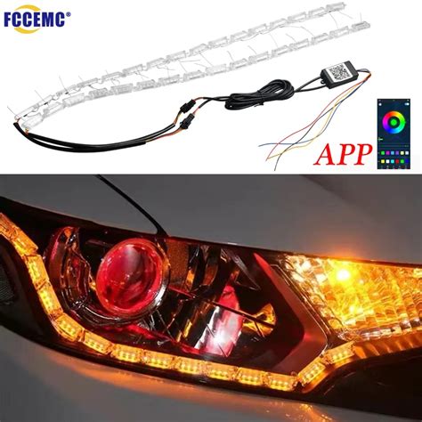 Fluxo Sequencial Led Farol Daytime Running Light Strip Imperme Vel