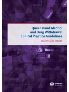 Alcohol And Drug Withdrawal Clinical Practice Guidelines Alcohol And