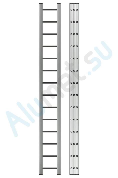 Лестница алюминиевая трехсекционная 3314 с канатной тягой 3х14 купить ...