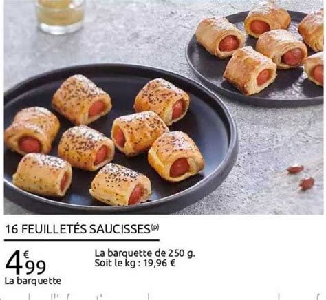 Promo 16 Feuilletés Saucisses chez Carrefour iCatalogue fr