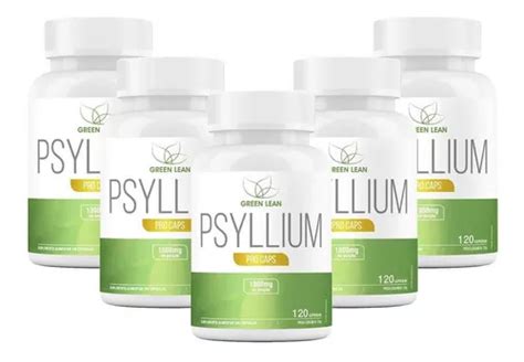 5x Psyllium Pro 120 Cápsulas 120 Cápsulas Green Lean Frete grátis