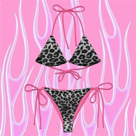 Snow Kitten Stripper Micro Bikini Outfit Etsy