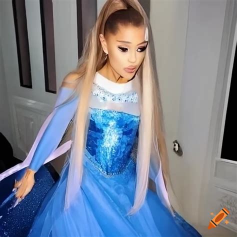 Ariana Grande Dressed As Elsa On Craiyon