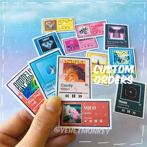 Custom Kpop Songs Journal Stickers Etsy