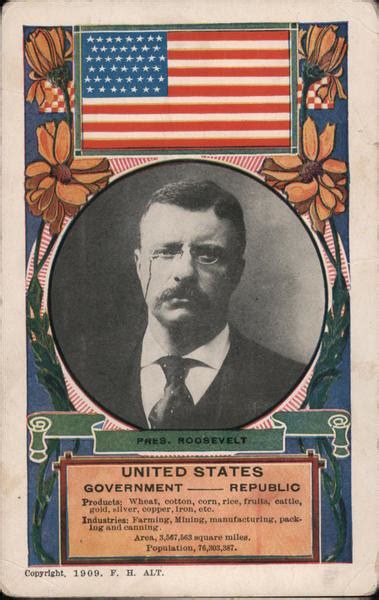 President Roosevelt Theodore Roosevelt Postcard