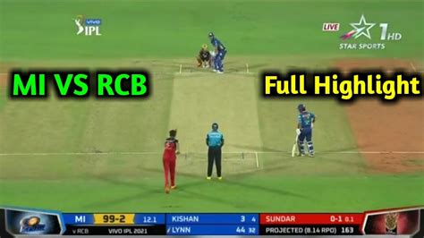 IPL 2021 MI VS RCB Full Highlight MI VS RCB Highlight 2021 YouTube