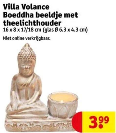 Villa Volance Boeddha Beeldje Met Theelichthouder Aanbieding Bij Kruidvat