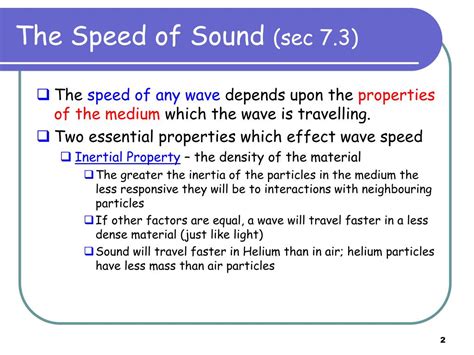 PPT - Speed of Sound PowerPoint Presentation, free download - ID:2930200