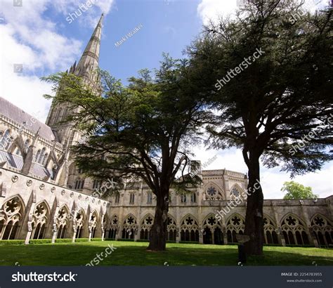 Salisbury Cathedral Exterior Showing Cloisters Stock Photo 2254783955