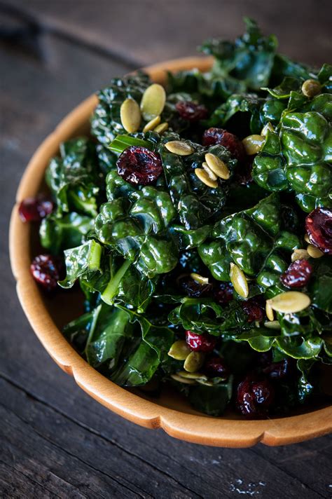 Kale Salad With Cranberries And Pumpkin Seeds G Free Foodie Recipe