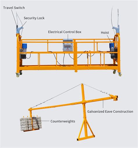 Wire Rope Suspended Platform Electric Lifting Gondola Cradle Small For