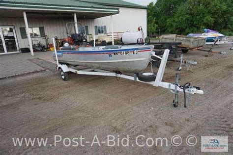 1980 Alumacraft 14 Boat On Trailer Elsenpeter Auctions And Real Estate