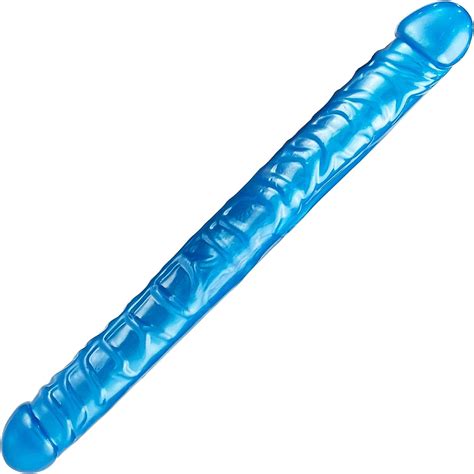 Amazon Realistic Double Blue Dildo Sex Toy For Adults