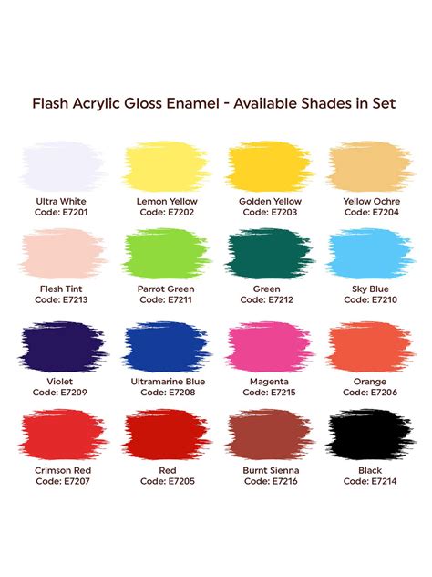 Acrylic Gloss Enamel – 16 Colors – Flashpaints